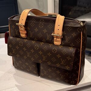 Louis Vuitton Brown and Tan Monogram Shoulder Bag